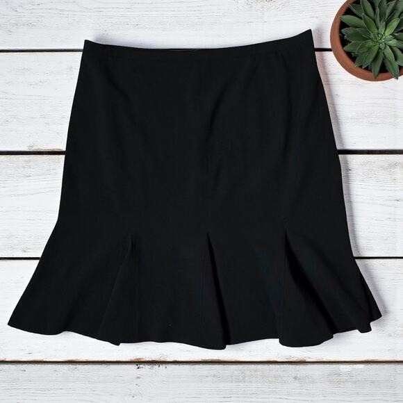 INC International Concepts Black FLare Tulip Skirt 12 - Picture 1 of 2